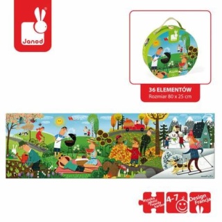 JANOD Puzzle panoramiczne w walizce 4 Pory Roku