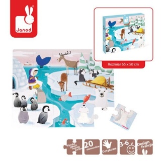 JANOD Puzzle sensoryczne 20 elementów Lodowa kraina