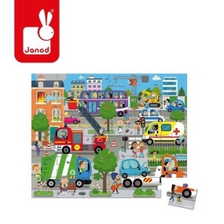 JANOD Puzzle w walizce Miasto 36 elementów 4+