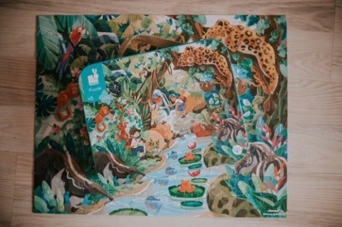 Puzzle w walizce Przygoda w kraju Inków - 100 elementów - Janod