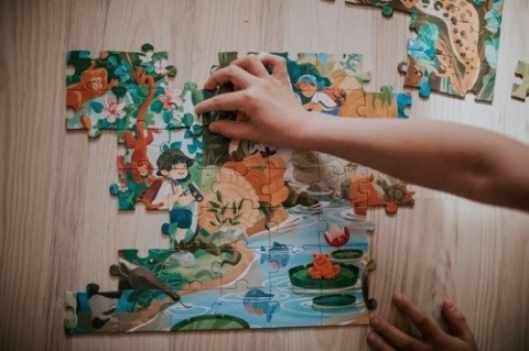 Puzzle w walizce Przygoda w kraju Inków - 100 elementów - Janod