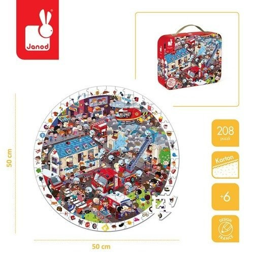 Janod Puzzle obserwacyjne Straż pożarna Janod Puzzle obserwacyjne Straż pożarna