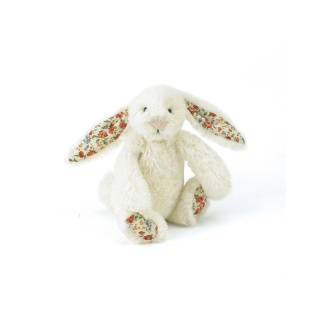 JellyCat - Królik kremowy kolorowe uszy 13cm