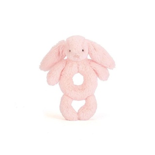 JellyCat - Królik grzechotka różowa 18cm