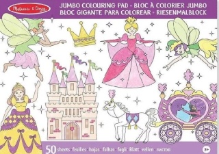 MELISSA&DOUG Duża kolorowanka dla dziewczynki wróżki i księżniczki - 50 arkuszy