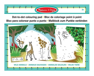 MELISSA&DOUG Połącz kropki i pokoloruj - Dzikie zwierzęta