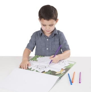 MELISSA&DOUG Połącz kropki i pokoloruj - Dzikie zwierzęta