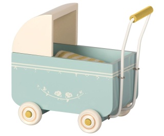 Maileg Wózek niebieski - Pram, MY - Blue