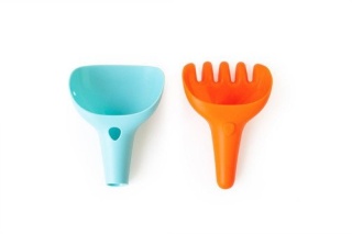 QUUT Zestaw łopatka + grabki Raki Vintage Blue + Mighty Orange