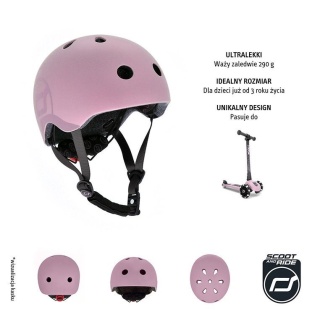Kask dla dzieci Scootandride S-M Rose