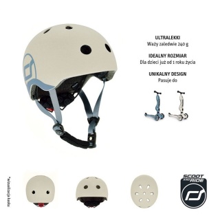 Kask dla dzieci XXS-S - Scoot & Ride - 1-5 lat - Ash