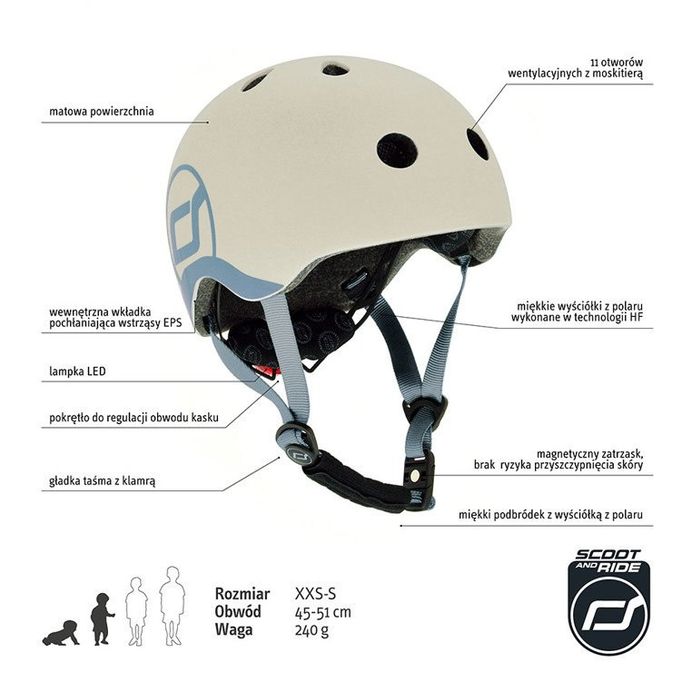 manustore.pl SCOOTANDRIDE Kask XXS-S dla dzieci 1-5 lat Ash manustore.pl SCOOTANDRIDE Kask XXS-S dla dzieci 1-5 lat Ash