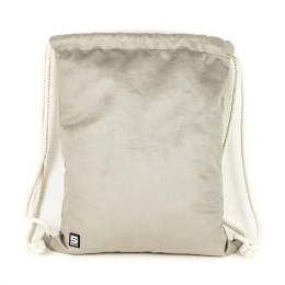 SHELLBAG - Pastelowy worek plecak w kolorze szarym