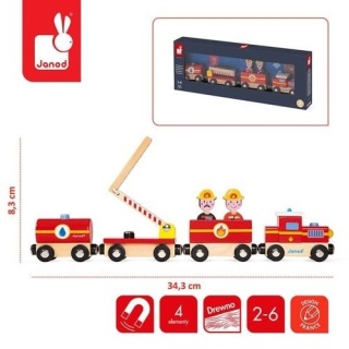 Drewniany pociąg Janod - Straż pożarna