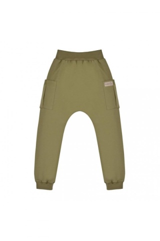 TUSS Spodnie baggy khaki z kieszeniami