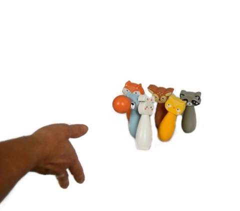 ADAM TOYS Drewniane kręgle leśne zwierzęta