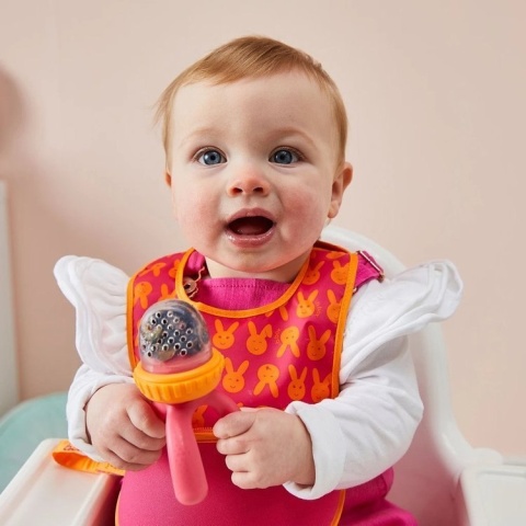 manustore.pl B.Box Gryzak silikonowy do podawania pokarmów, Strawberry Shake