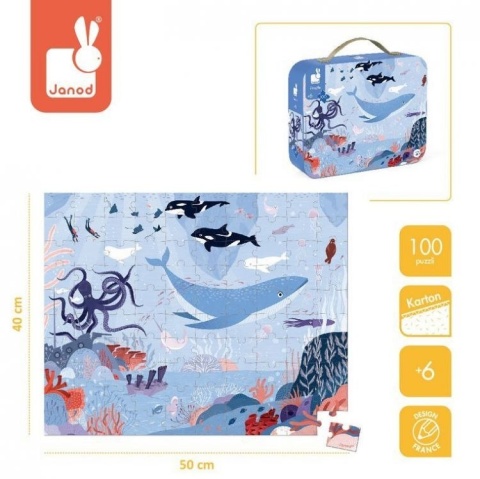 JANOD Puzzle w walizce Ocean Arktyczny 100 elementów 6+
