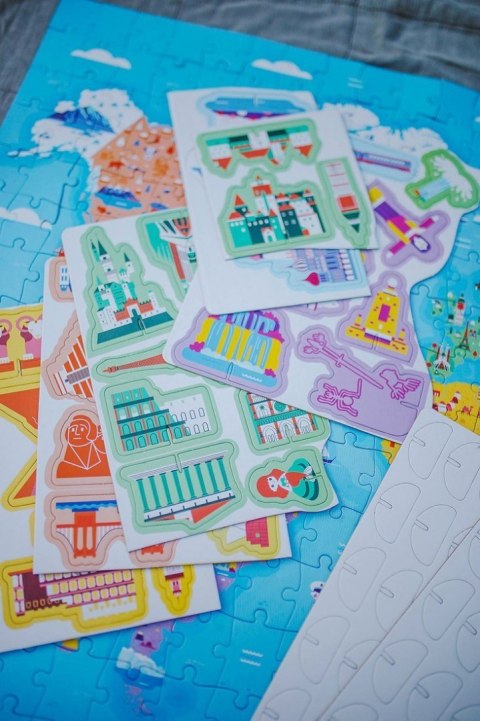 Janod Puzzle edukacyjne z figurkami 3D Cuda świata 350 elementów 7 + Janod Puzzle edukacyjne z figurkami 3D Cuda świata 350 elementów 7 +