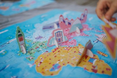 Janod Puzzle edukacyjne z figurkami 3D Cuda świata 350 elementów 7 + Janod Puzzle edukacyjne z figurkami 3D Cuda świata 350 elementów 7 +