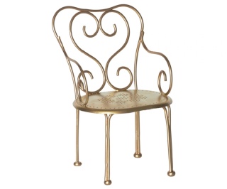 Maileg Krzesło złote - Gold Vintage Chair