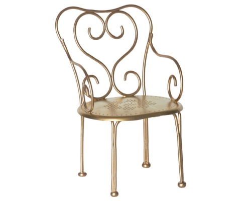 Maileg Krzesło złote - Gold Vintage Chair
