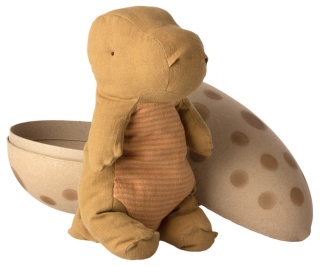 Maileg Maskotka dinozaur w jajku - Gantosaurus in egg, Medium - Dark Ocher