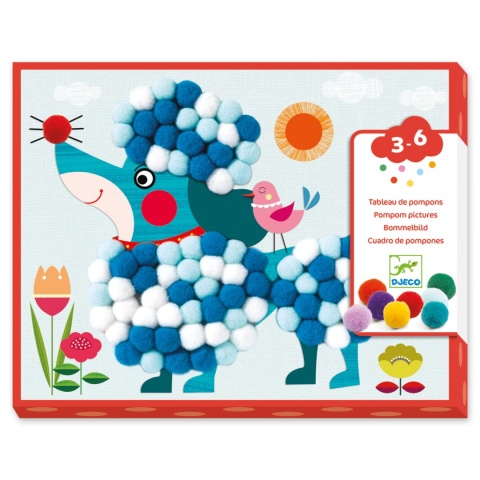 manustore.pl DJECO Obrazki z pomponów PSY