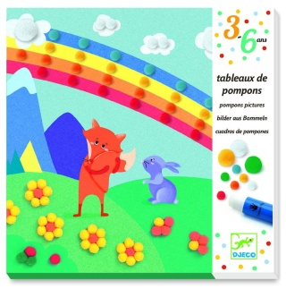 DJECO Obrazki z pomponów TĘCZA 3-6 lat