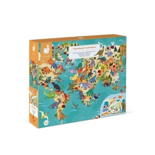 JANOD Puzzle edukacyjne z figurkami Dinozaury 3D 200 el. 6+