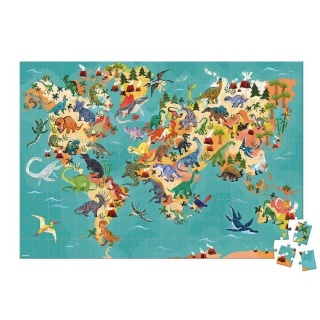 JANOD Puzzle edukacyjne z figurkami Dinozaury 3D 200 el. 6+