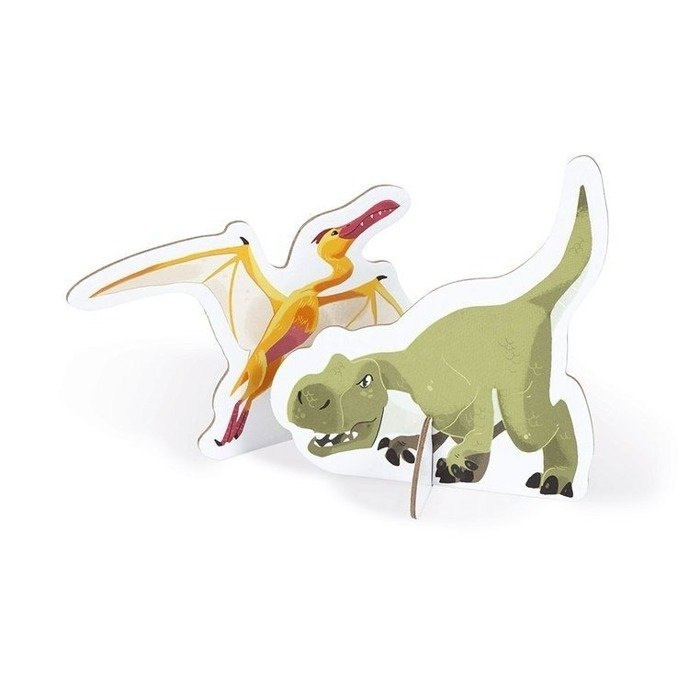 JANOD Puzzle edukacyjne z figurkami Dinozaury 3D 200 el. 6+
