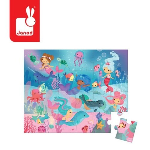 JANOD Puzzle w walizce Syreny 24 elementy 3+