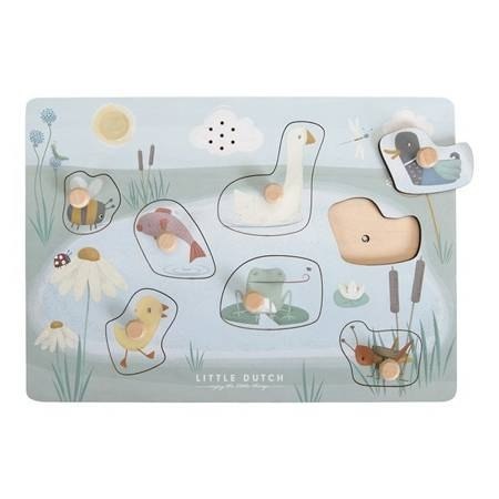 Little Dutch Puzzle dźwiękowe Little Goose