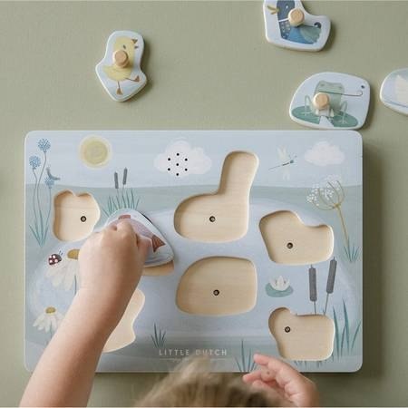 Little Dutch Puzzle dźwiękowe Little Goose