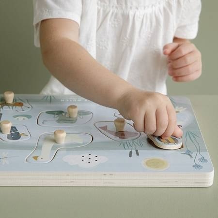 Little Dutch Puzzle dźwiękowe Little Goose