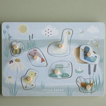 Little Dutch Puzzle dźwiękowe Little Goose