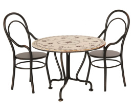 MAILEG Dining table set w. 2 chairs, Stolik z 2 krzesłami