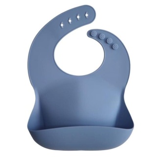 MUSHIE śliniak silikonowy Powder Blue