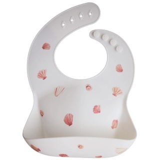 MUSHIE śliniak silikonowy Sea Shells Ivory