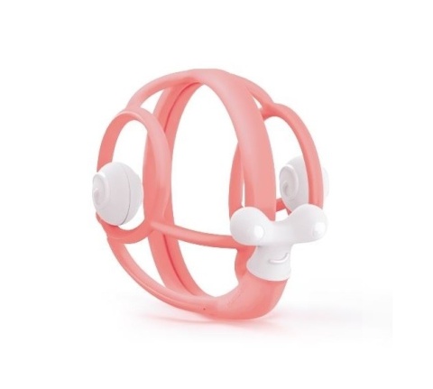 manustore.pl Mombella Gryzak z Grzechotką Ślimak Deluxe Pink