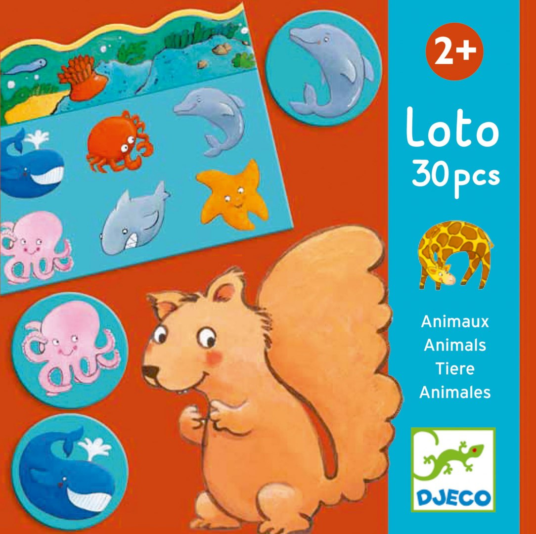 DJECO Gra edukacyjna lotto ZWIERZĘTA DJECO Gra edukacyjna lotto ZWIERZĘTA