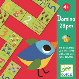 DJECO Gra tekturowe Domino z liczbami