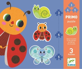 DJECO Puzzle W OGRODZIE 3/4/5 elementowe