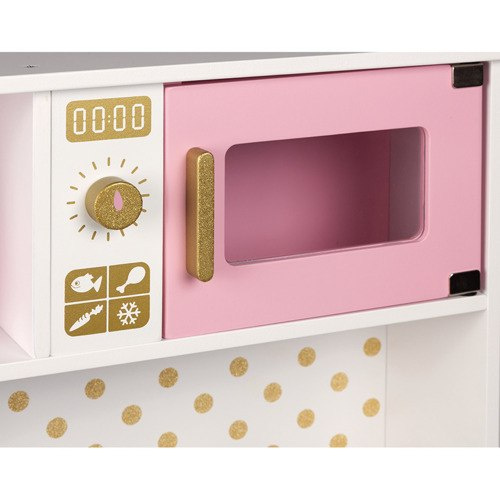 JANOD Duża kuchnia drewniana z dźwiękiem i 6 akcesoriami Candy Chic JANOD Duża kuchnia drewniana z dźwiękiem i 6 akcesoriami Candy Chic