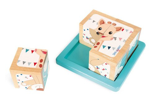 JANOD Klocki drewniane Puzzle 6w1 Żyrafka Sophie JANOD Klocki drewniane Puzzle 6w1 Żyrafka Sophie