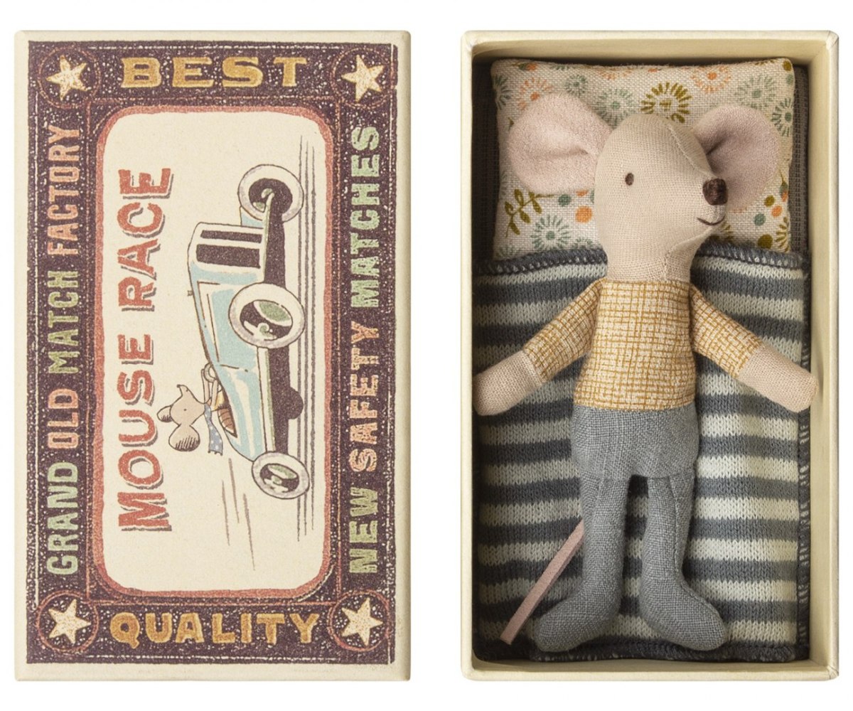 MAILEG Little brother mouse in box, Mały Brat w pudełku MAILEG Little brother mouse in box, Mały Brat w pudełku