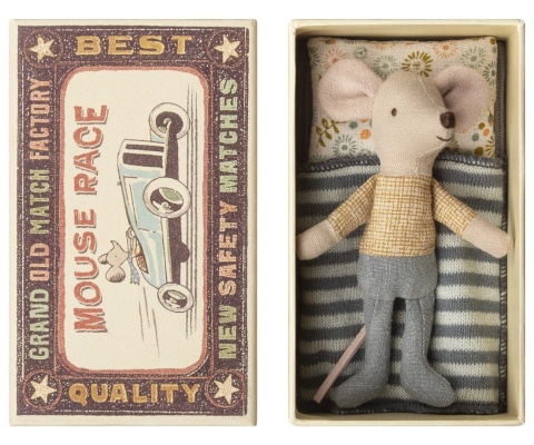 MAILEG Little brother mouse in box, Mały Brat w pudełku