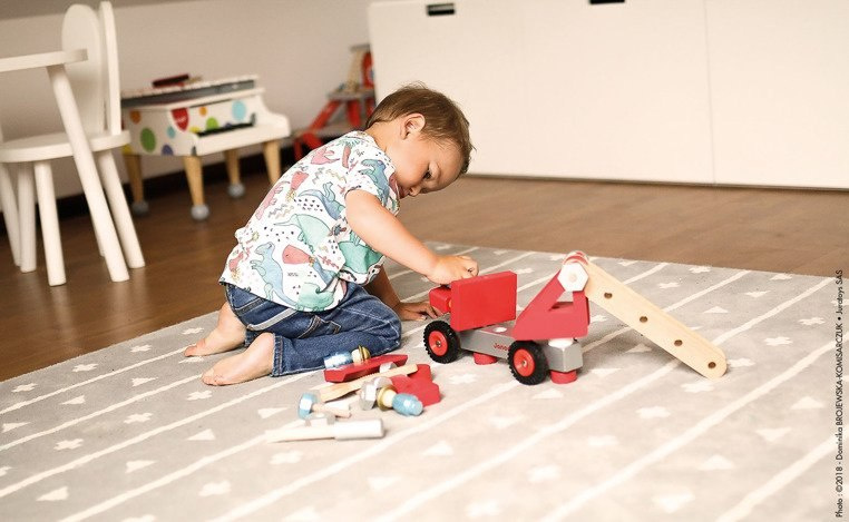 manustore.pl JANOD Wóz strażacki do składania drewniany duży manustore.pl JANOD Wóz strażacki do składania drewniany duży