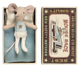MAILEG Mouse Little brother in box, Mały brat w pudełku